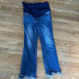 Pinkblush Maternity Jeans Ankle Raw Hem